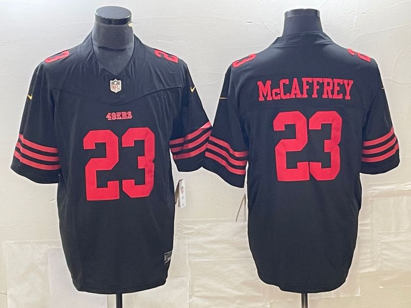 Men San Francisco 49ers 23 Mccaffrey Black Nike Vapor F.U.S.E. Limited NFL Jersey